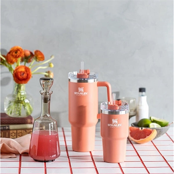 40 Oz. Stainless Steel Tumbler with Handle & Straw