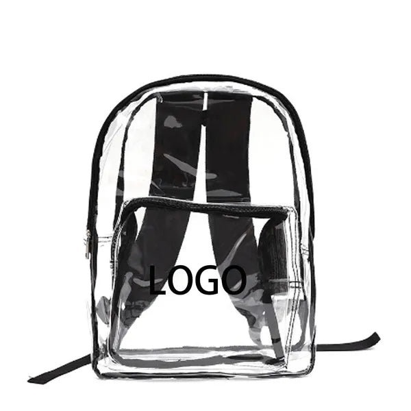 Clear Vinyl PVC Backpack With Padded Adjustable Straps