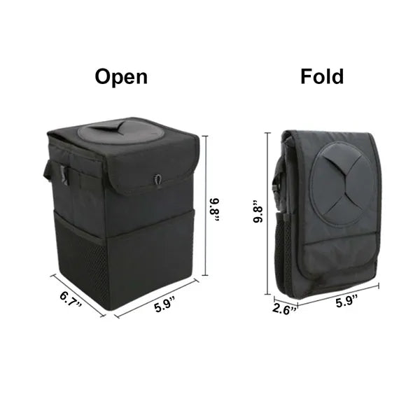 Foldable Car Trash Bag with Lid