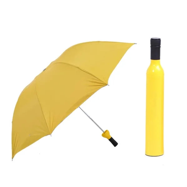 Logo 21 Inch Three-Folding Beer Bottle Umbrella