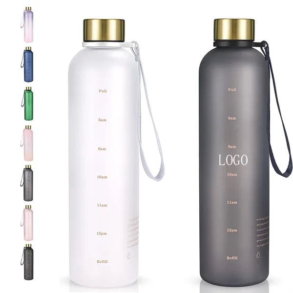 32 oz Motivational Water Bottle with Time Marker