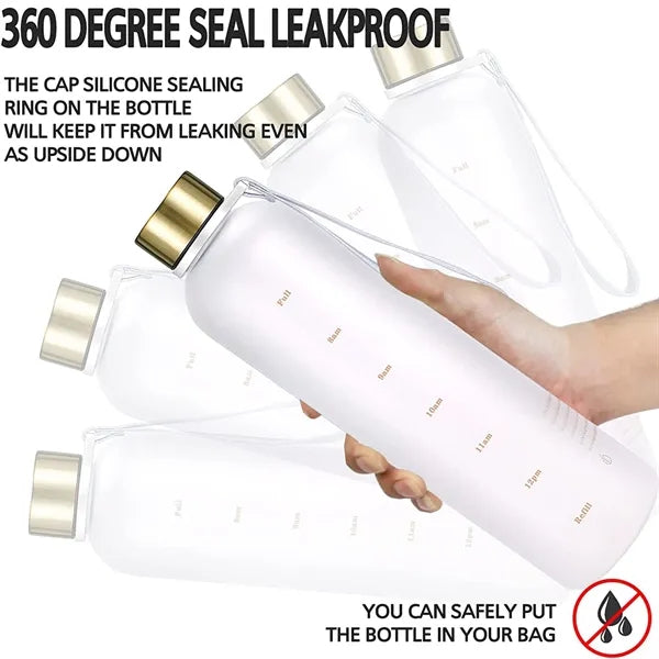 32 oz Motivational Water Bottle with Time Marker