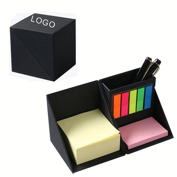 Sticky Notes and Flags Notepad Notebook&Pen Holder