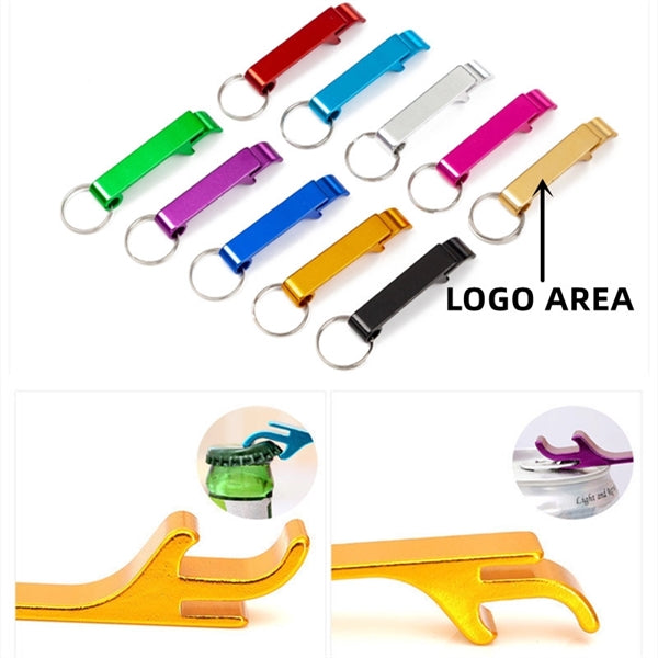Aluminum Bottle Opener w/ KeyChain