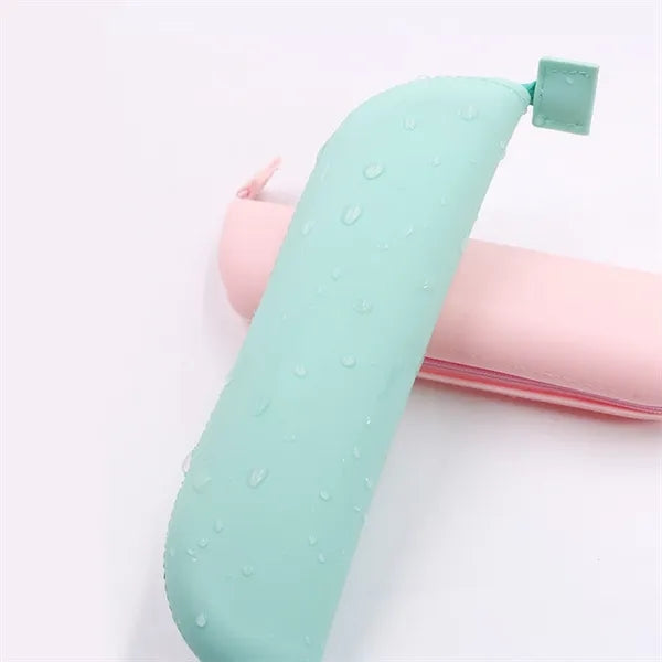Portable Silicone Pen Pencil Bag Makeup Brush Organizer