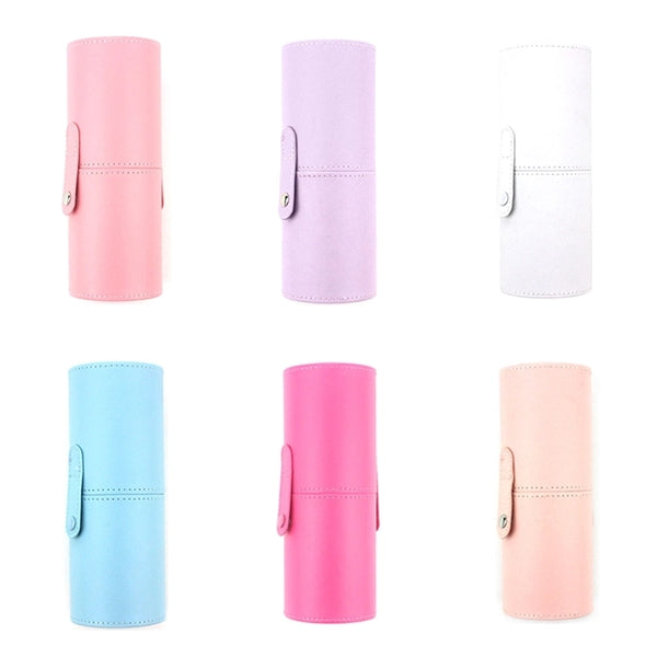 Pu Leather Makeup Brush Box Pen Holder Stationery Container
