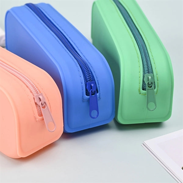 Portable Silicone Pen Pencil Case Makeup Brush Organizer