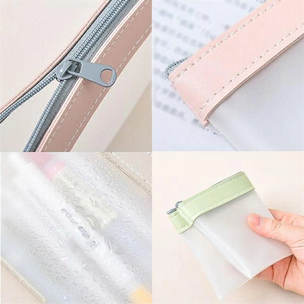 Frosted Clear Pencil Case Pen Bag Waterproof Matte Pouch