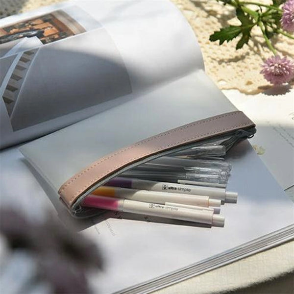 Frosted Clear Pencil Case Pen Bag Waterproof Matte Pouch