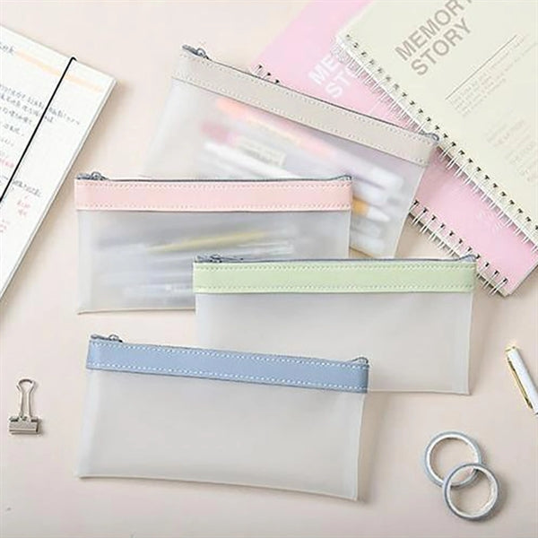 Frosted Clear Pencil Case Pen Bag Waterproof Matte Pouch