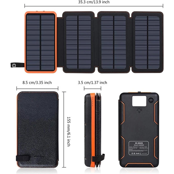 16000mAh Portable Solar Power Bank