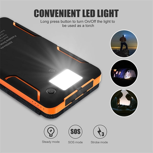 16000mAh Portable Solar Power Bank