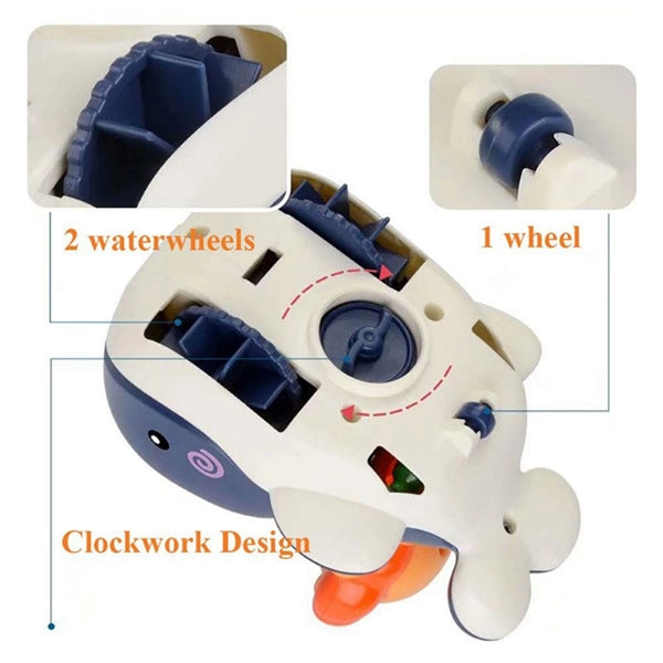 Swimming Whale Water and Land Amphibious bath Toy