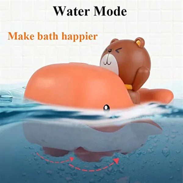 Swimming Whale Water and Land Amphibious bath Toy