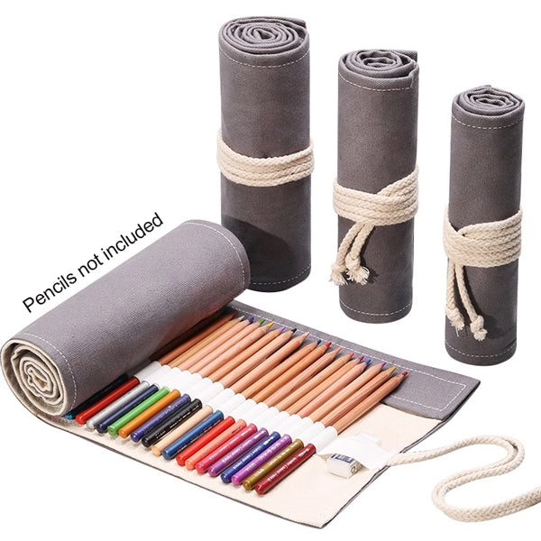 72 Slots Colored Pencil Roll Wrap Bag Painting Brush Pouch