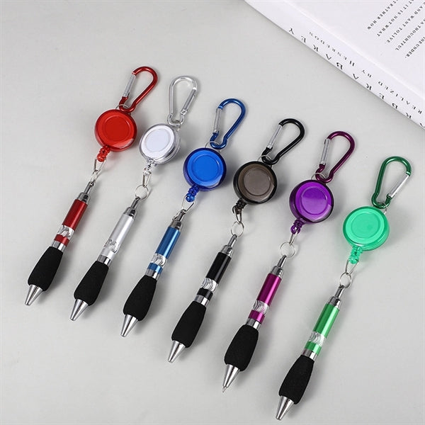 Metal Keychain Rope Suspending Ballpoint Pen