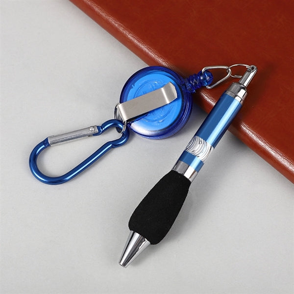 Metal Keychain Rope Suspending Ballpoint Pen