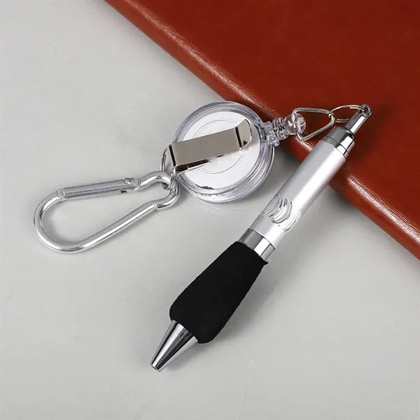 Metal Keychain Rope Suspending Ballpoint Pen