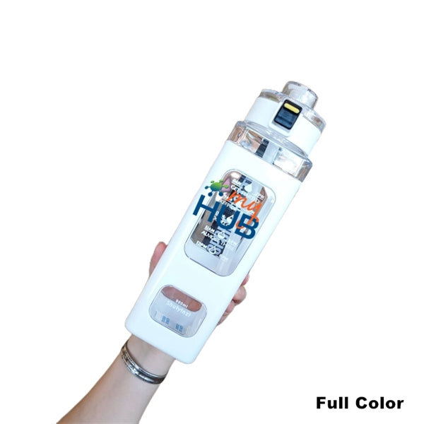24/30 oz Motivational Water Bottle with Straw & Time Marker