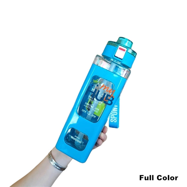 24/30 oz Motivational Water Bottle with Straw & Time Marker