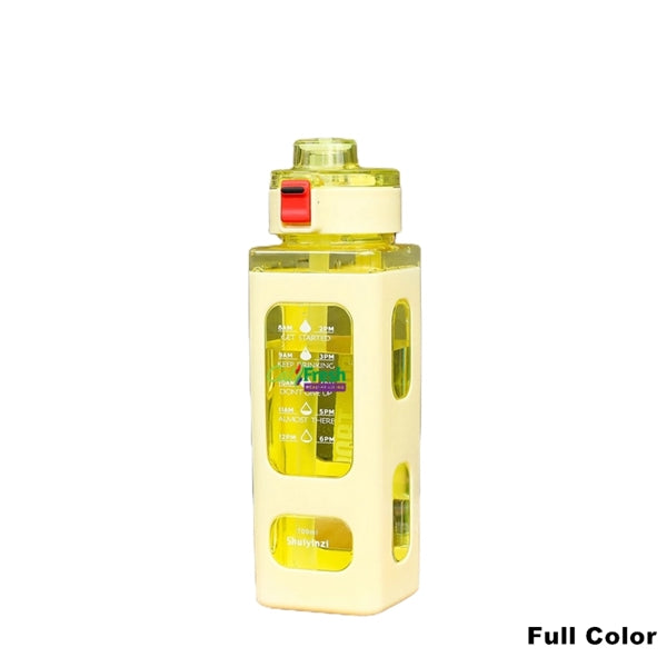 24/30 oz Motivational Water Bottle with Straw & Time Marker