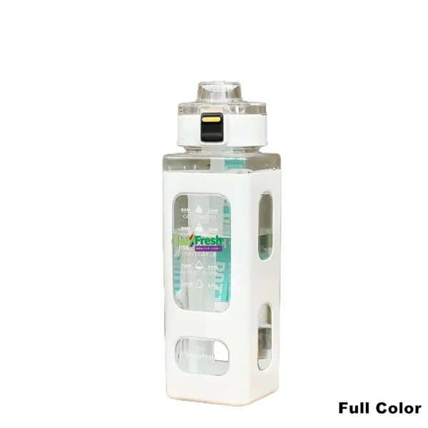 24/30 oz Motivational Water Bottle with Straw & Time Marker