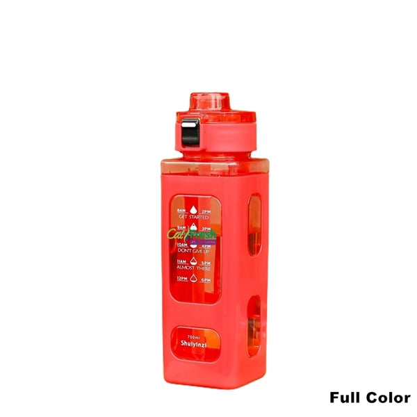 24/30 oz Motivational Water Bottle with Straw & Time Marker