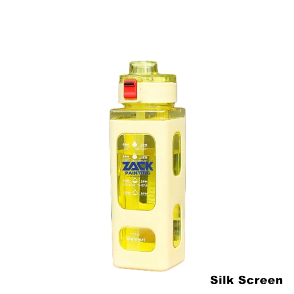 24/30 oz Motivational Water Bottle with Straw & Time Marker