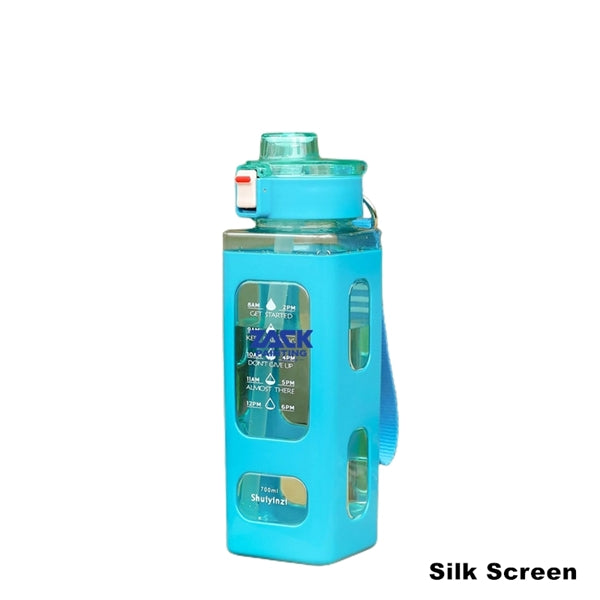 24/30 oz Motivational Water Bottle with Straw & Time Marker