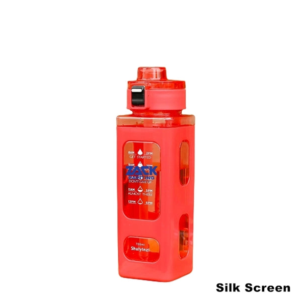 24/30 oz Motivational Water Bottle with Straw & Time Marker