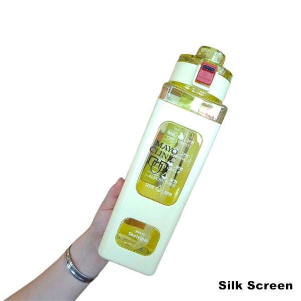 24/30 oz Motivational Water Bottle with Straw & Time Marker