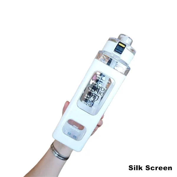24/30 oz Motivational Water Bottle with Straw & Time Marker