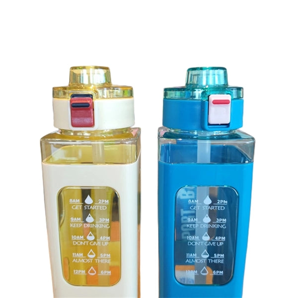 24/30 oz Motivational Water Bottle with Straw & Time Marker