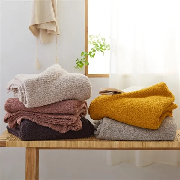 Knitted Throw Blanket Super Soft Warm Lightweight Fluffy