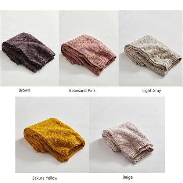 Knitted Throw Blanket Super Soft Warm Lightweight Fluffy