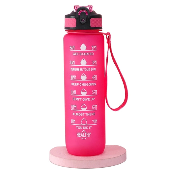 32 OZ Water Bottle with Times to Drink And Straw