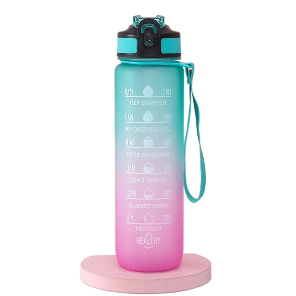 32 OZ Water Bottle with Times to Drink And Straw