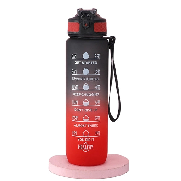 32 OZ Water Bottle with Times to Drink And Straw