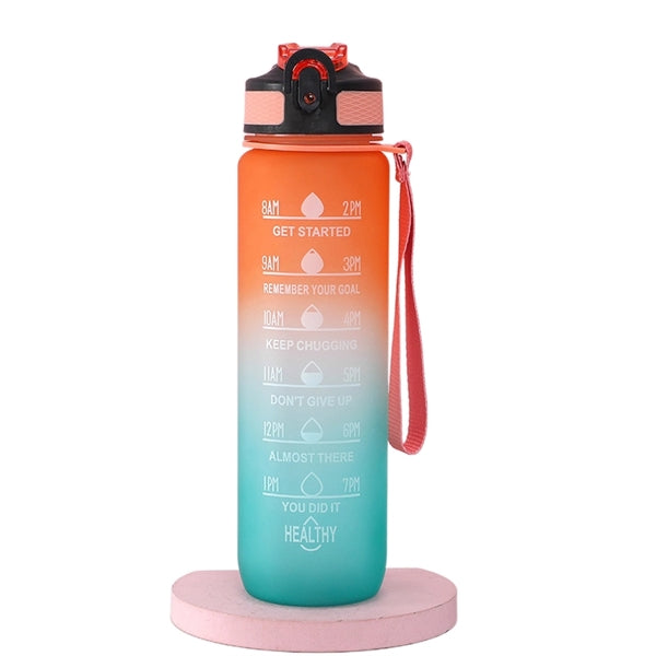 32 OZ Water Bottle with Times to Drink And Straw