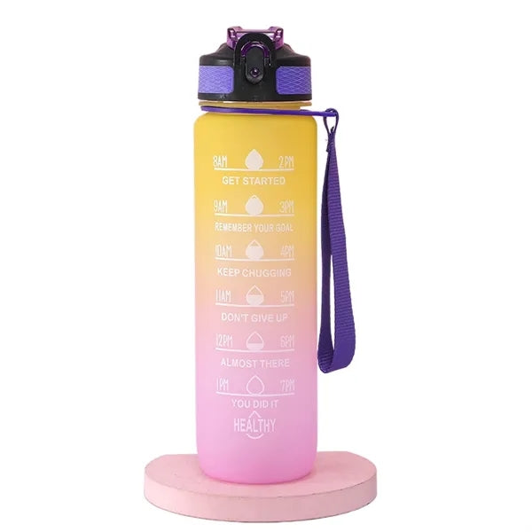 32 OZ Water Bottle with Times to Drink And Straw
