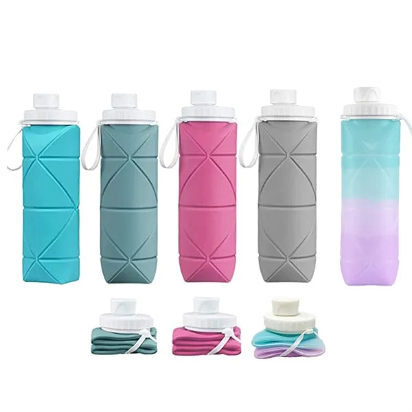 Collapsible Silicone Water Bottle-20oz