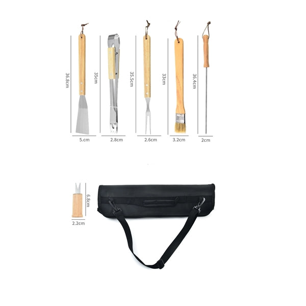 11 Piece Barbeque (Bbq) Set With Polyester Carrying Case