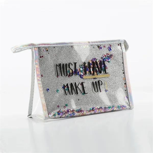 Fashion Creative Sequin Glitter Toiletry Pouch Cosmetic Bag