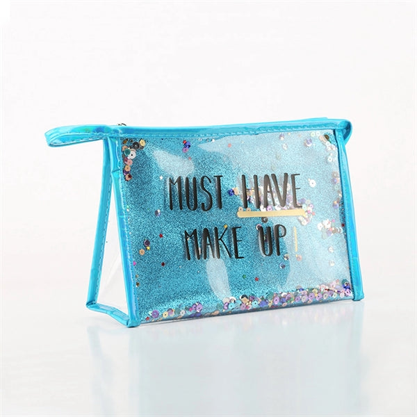 Fashion Creative Sequin Glitter Toiletry Pouch Cosmetic Bag