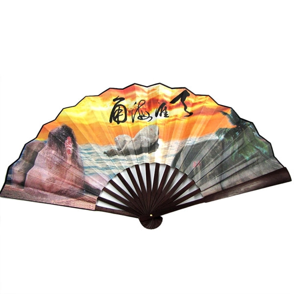 Printed Folding Fabric Cloth Advertising Hand Fan