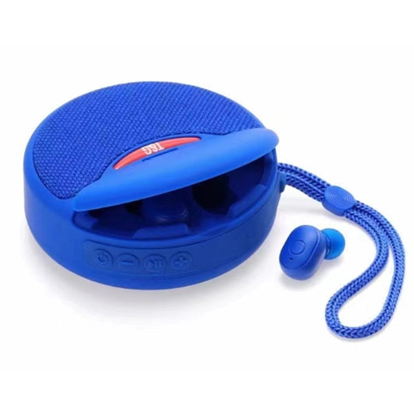 Portable Bluetooth Speaker with Earbuds
