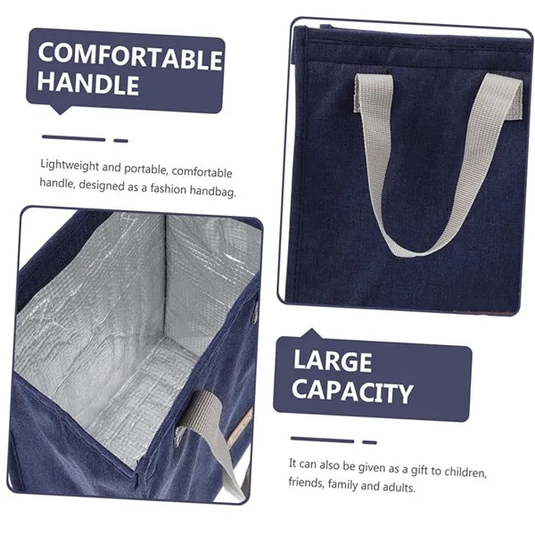 Oxford Insulated Lunch Cooler Bag Outdoor Picnic Bento Tote