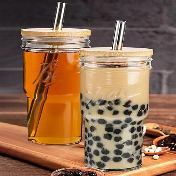 24oz Boba Cup With Lid and Stainless Straw