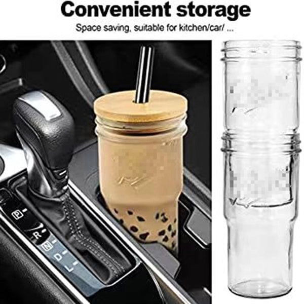 24oz Boba Cup With Lid and Stainless Straw