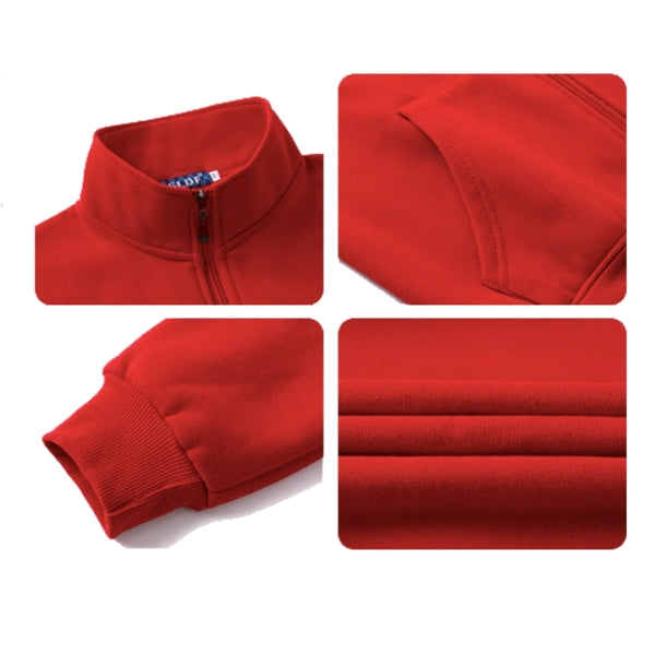 Zippered Stand-up Collar Sweatshirt